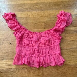 Free People Hot Pink Top Size XS